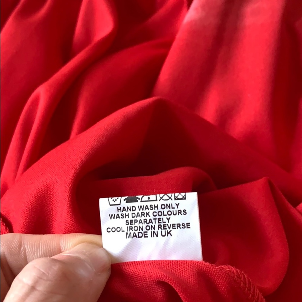 Jackie O red dress one shoulder size S - Picture 15 of 16